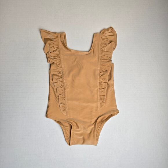 NWT Kate Quinn Side Ruffle One Piece Swimsuit Size 18/24m Clay - Picture 1 of 4